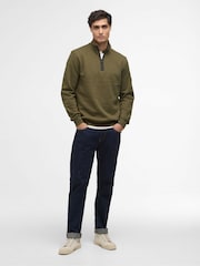 Barbour International Green Rufforth Half Zip Sweatshirt - Image 3 of 6