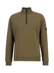 Barbour International Green Rufforth Half Zip Sweatshirt - Image 5 of 6
