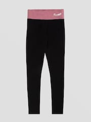 Pineapple Black Contrast Band Leggings - Image 5 of 5