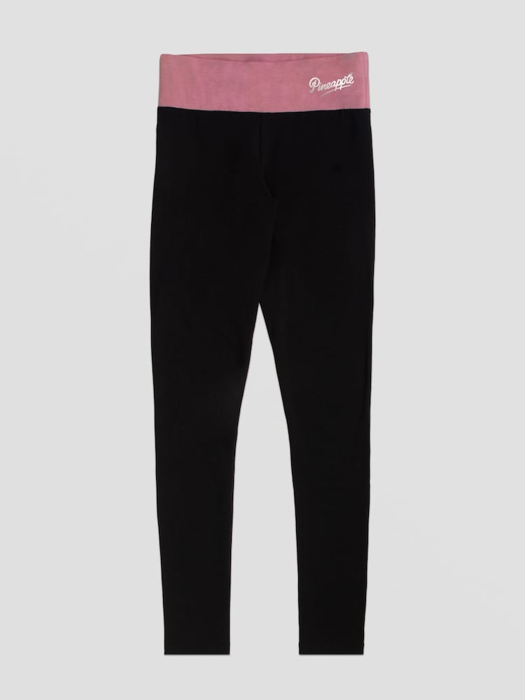 Pineapple Black Contrast Band Leggings - Image 5 of 5 Pineapple Black Contrast Band Leggings - Image 5 of 5