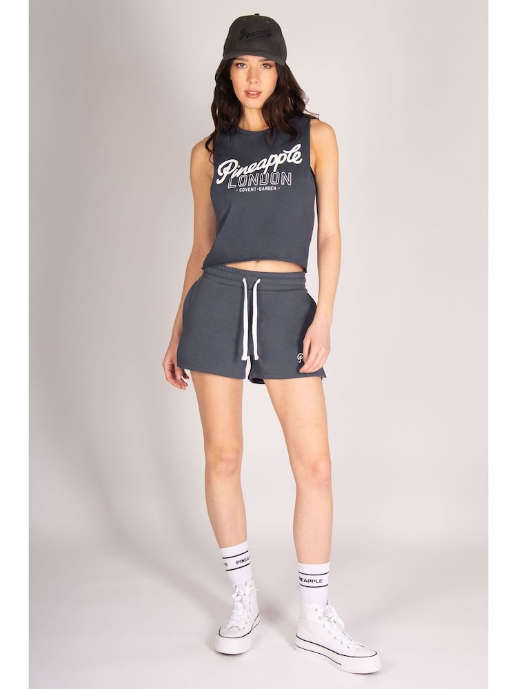 Pineapple Grey Sleeveless Crop T-Shirt - Image 1 of 6