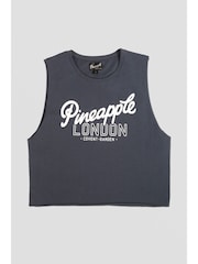 Pineapple Grey Sleeveless Crop T-Shirt - Image 5 of 6