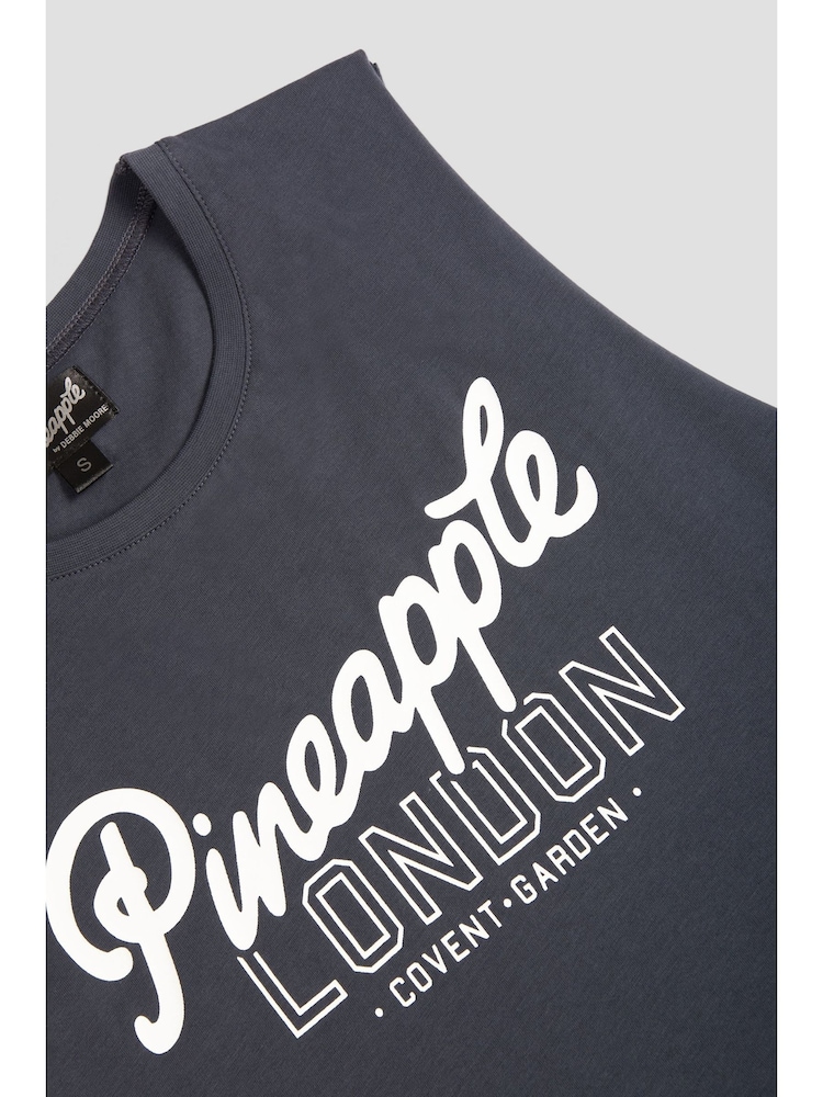 Pineapple Grey Sleeveless Crop T-Shirt - Image 6 of 6