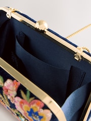 Navy Embellished Detail Bird Clutch Bag - Image 10 of 10