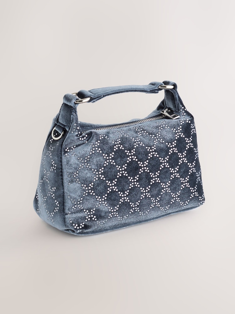 Grey Sparkle Mini Handheld Bag - Image 2 of 5 Grey Sparkle Mini Handheld Bag - Image 2 of 5