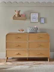 Rattan Felix Kids 6 Drawer Wide Chest of Drawers - Image 1 of 7