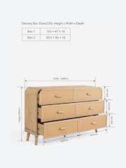 Rattan Felix Kids 6 Drawer Wide Chest of Drawers - Image 4 of 7