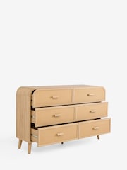Rattan Felix Kids 6 Drawer Wide Chest of Drawers - Image 5 of 7