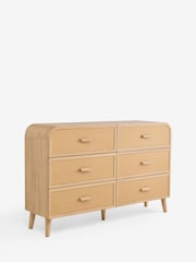 Rattan Felix Kids 6 Drawer Wide Chest of Drawers - Image 6 of 7