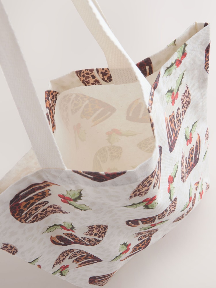 Print Christmas Pudding Shopper Bag - Image 2 of 5