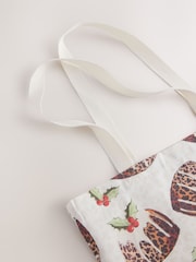 Print Christmas Pudding Shopper Bag - Image 5 of 5