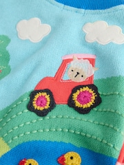 Blue Farm Scene Cardigan (3mths-7yrs) - Image 7 of 8