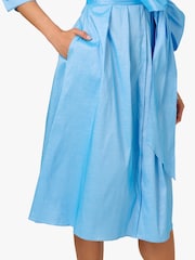 Adrianna Papell Blue Taffeta Shirt Dress - Image 5 of 6