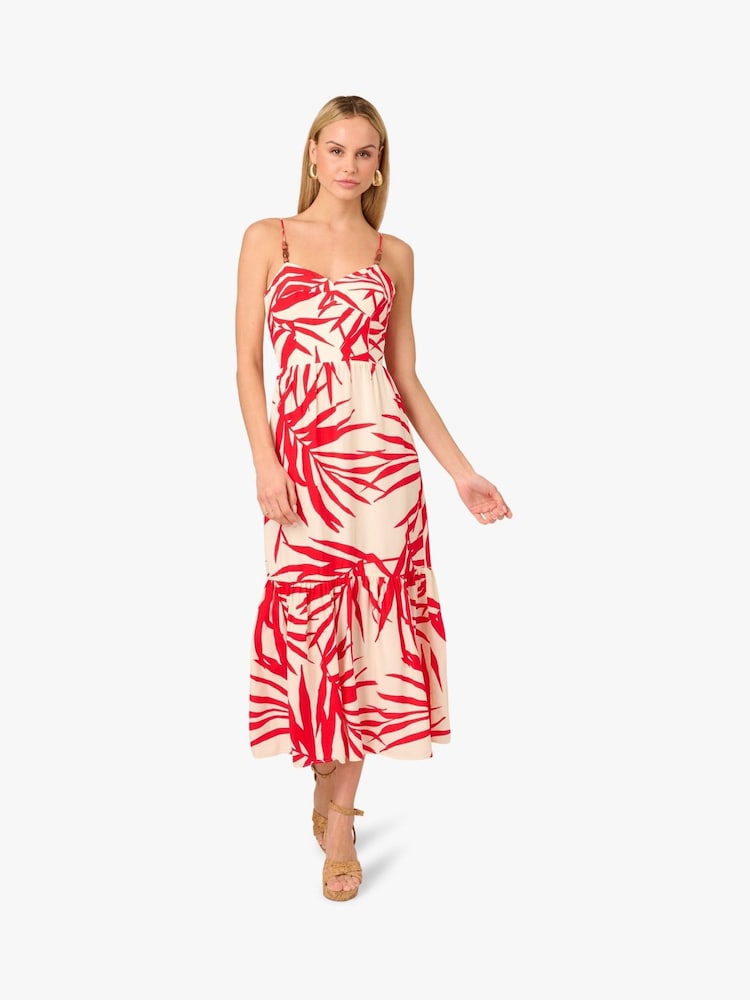 Adrianna By Adrianna Papell Red Printed Dress - Image 2 of 6