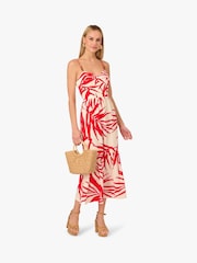 Adrianna By Adrianna Papell Red Printed Dress - Image 4 of 6