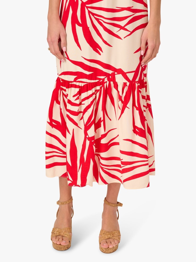 Adrianna By Adrianna Papell Red Printed Dress - Image 6 of 6