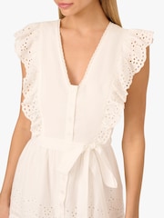 Adrianna By Adrianna Papell Short Eyelet White Dress - Image 7 of 7