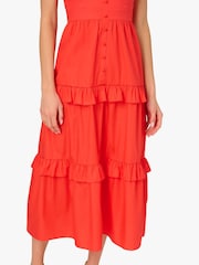 Adrianna By Adrianna Papell Pink Solid Tiered Dress - Image 6 of 6