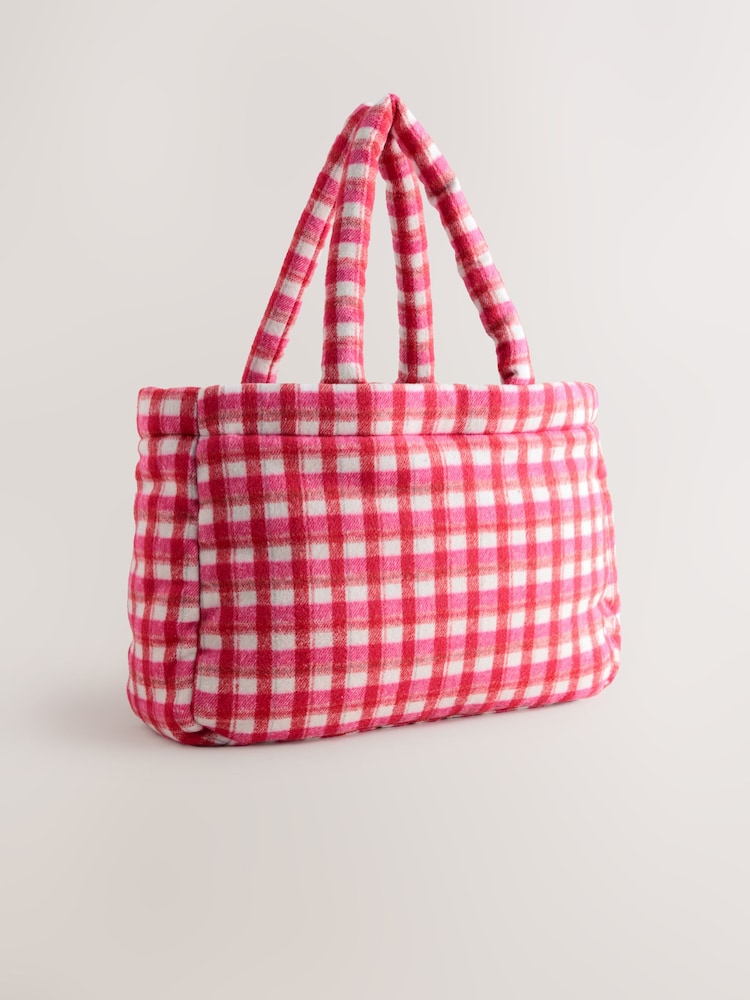 Pink Gingham Shoulder Bag - Image 2 of 5