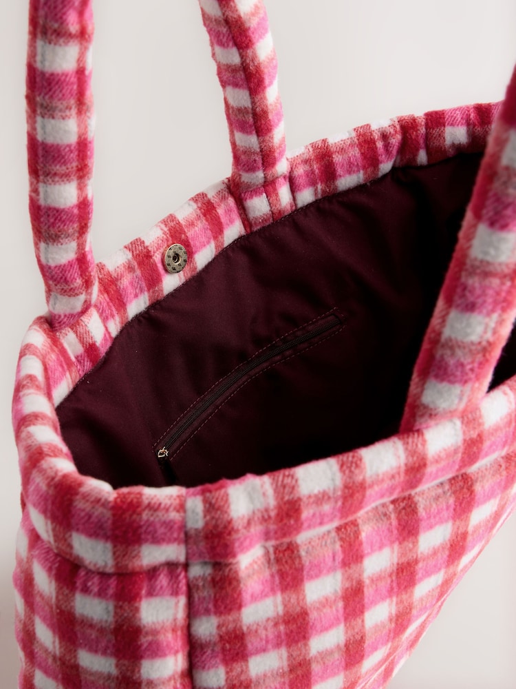 Pink Gingham Shoulder Bag - Image 5 of 5