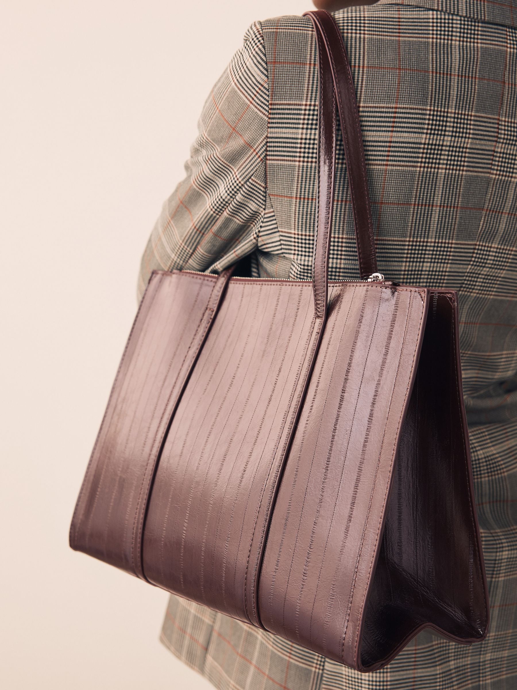 Buy Chocolate Brown Structured Tote Bag from Next United Arab Emirates