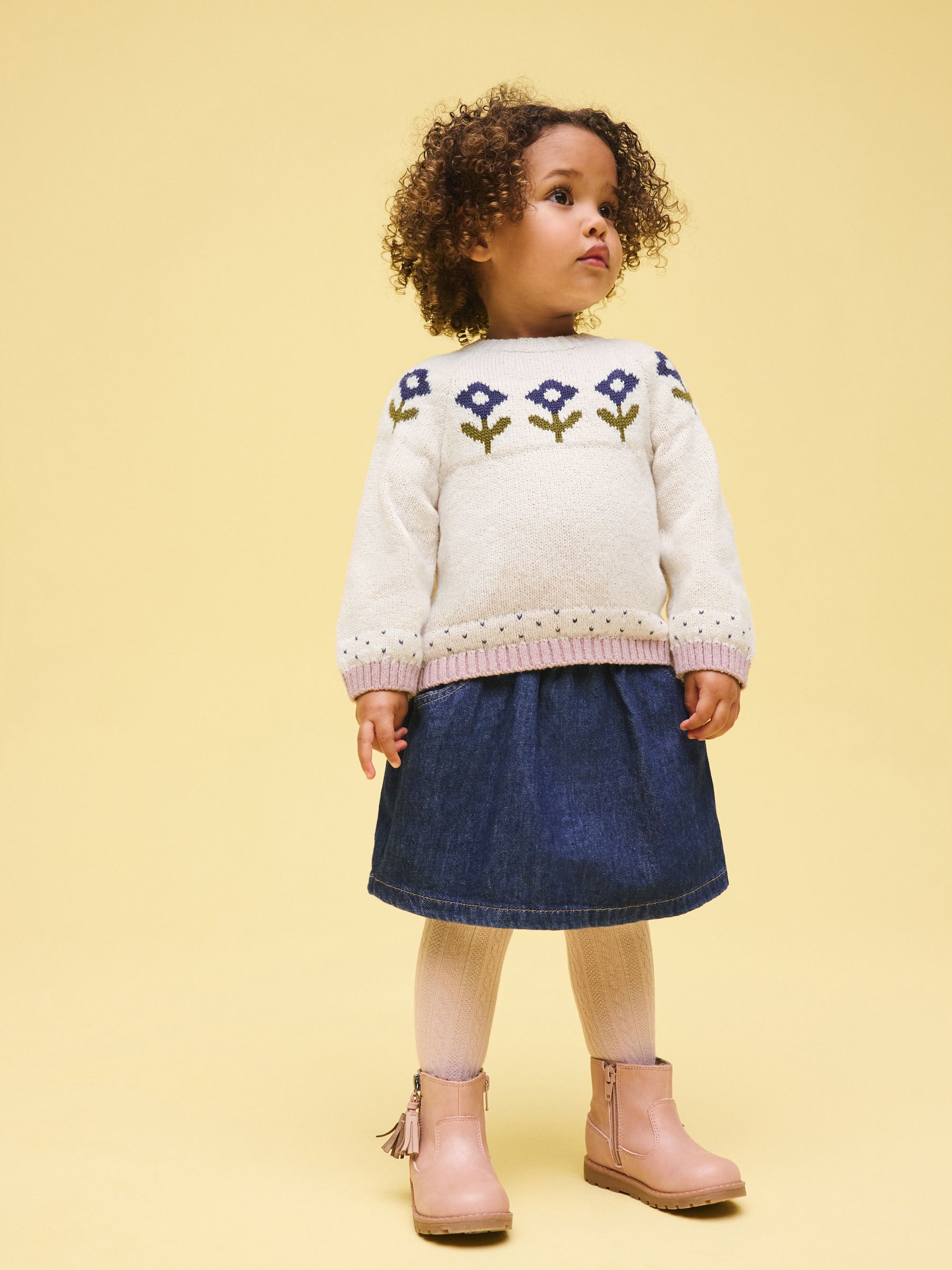 Buy Ecru Flower Knitted Jumper (3mths-7yrs) from Next USA