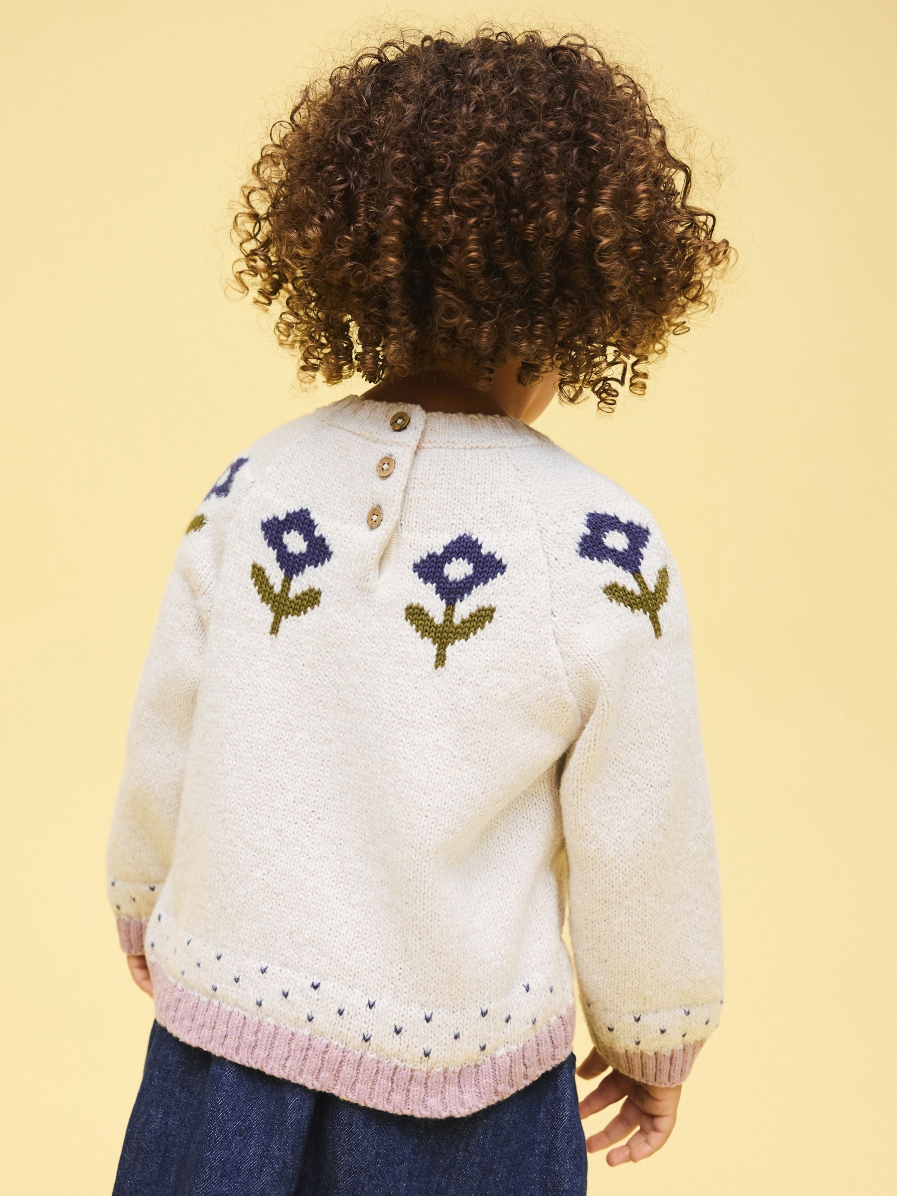 Buy Ecru Flower Knitted Jumper (3mths-7yrs) from Next USA