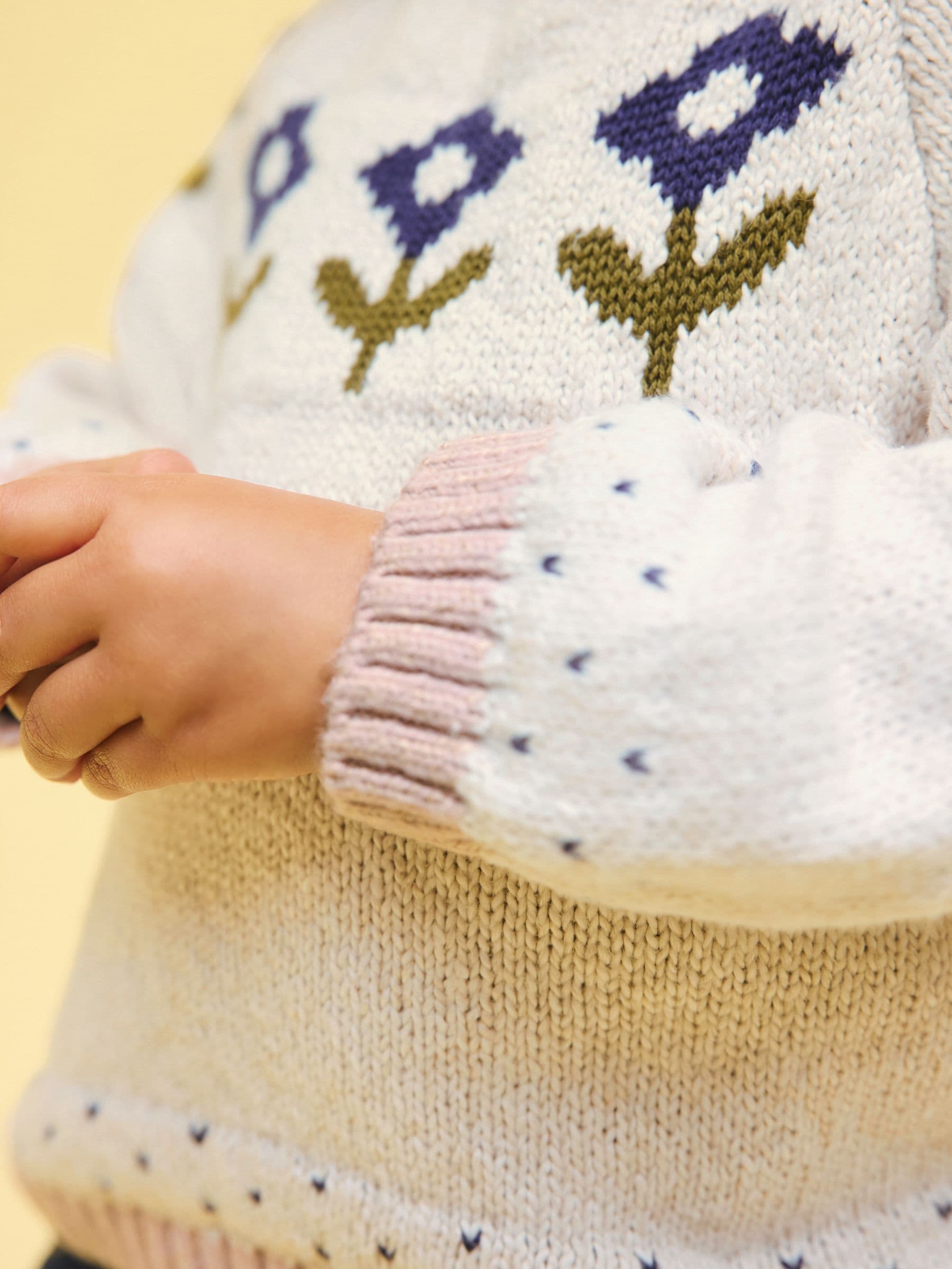 Buy Ecru Flower Knitted Jumper (3mths-7yrs) from Next USA
