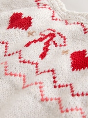 Ecru Heart Yoke Cardigan (3mths-7yrs) - Image 6 of 7