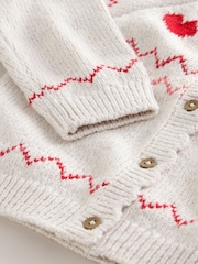 Ecru Heart Yoke Cardigan (3mths-7yrs) - Image 7 of 7