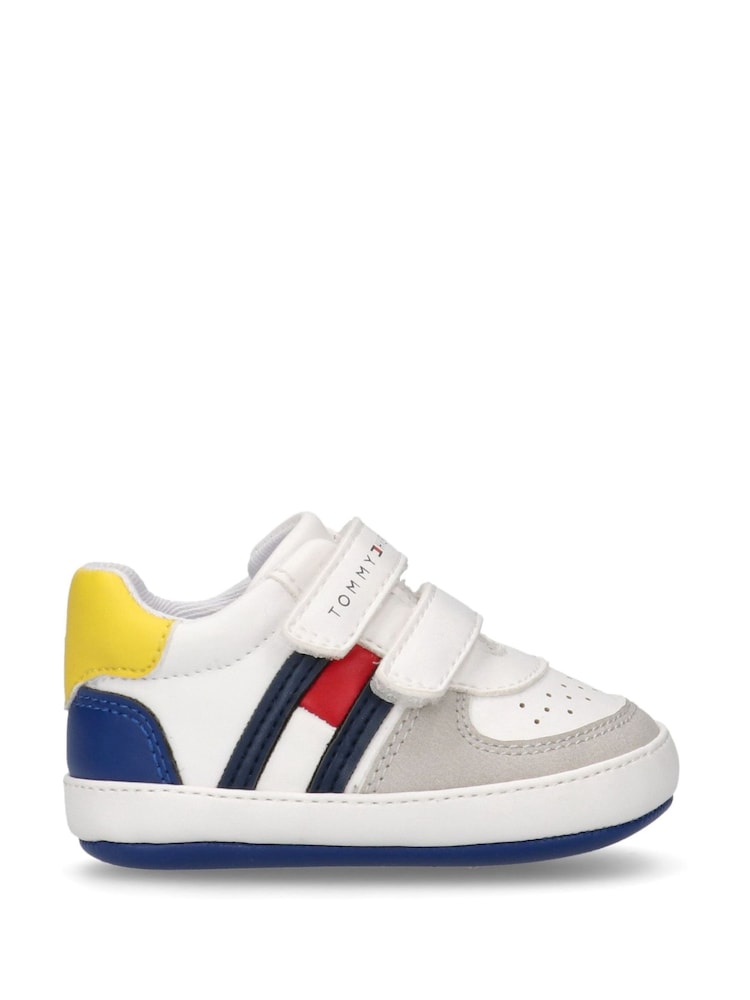 Tommy Hilfiger White Colour-Blocked Logo Trainers - Image 2 of 5 Tommy Hilfiger White Colour-Blocked Logo Trainers - Image 2 of 5