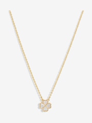 Jon Richard Gold Tone Mother Of Pearl Heart Clover Pendant - Image 1 of 1