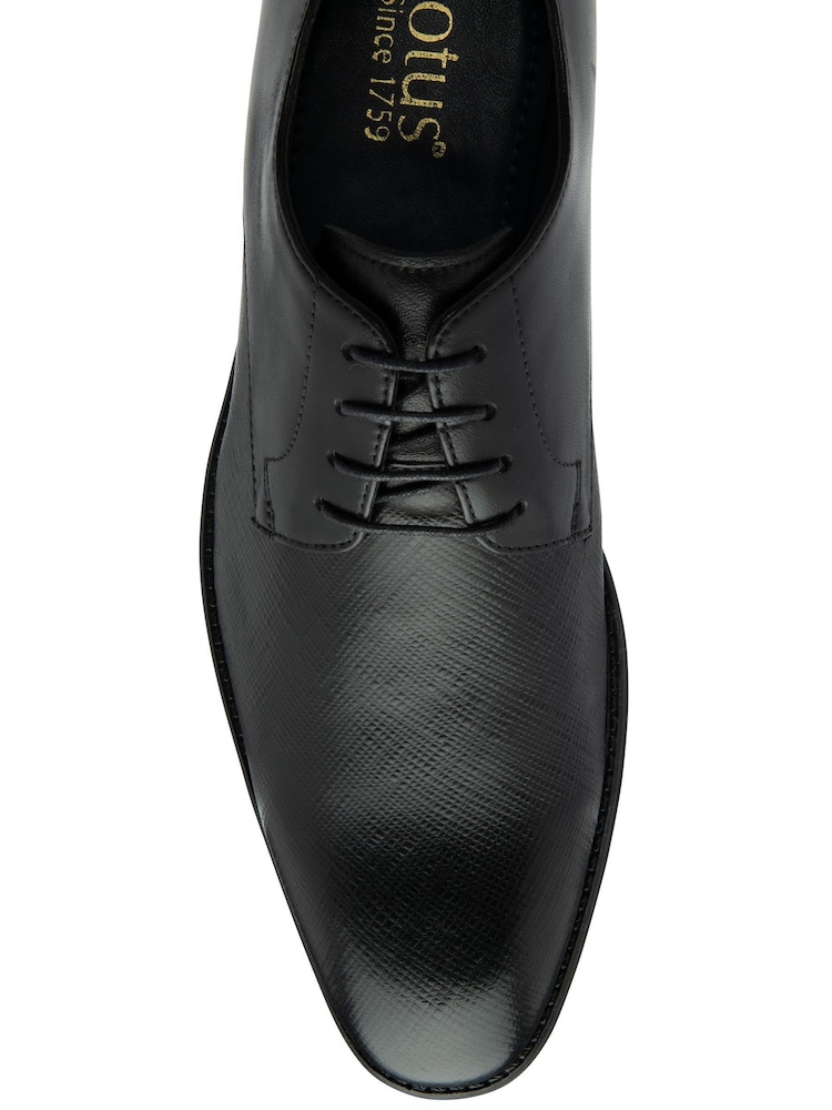 Lotus Black Lace-Up Formal Shoes - Image 4 of 4