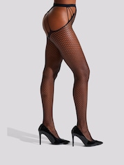 Ann Summers Black Fishnet Strappy Crotchless Tights - Image 3 of 3