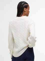 Barbour Cream Evie Knitted Jumper - Image 4 of 7