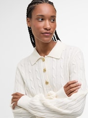 Barbour Cream Evie Knitted Jumper - Image 5 of 7