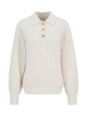 Barbour Cream Evie Knitted Jumper - Image 6 of 7