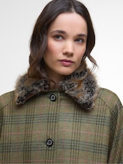 Barbour® Green Flax Lily Wool Cape - Image 5 of 8