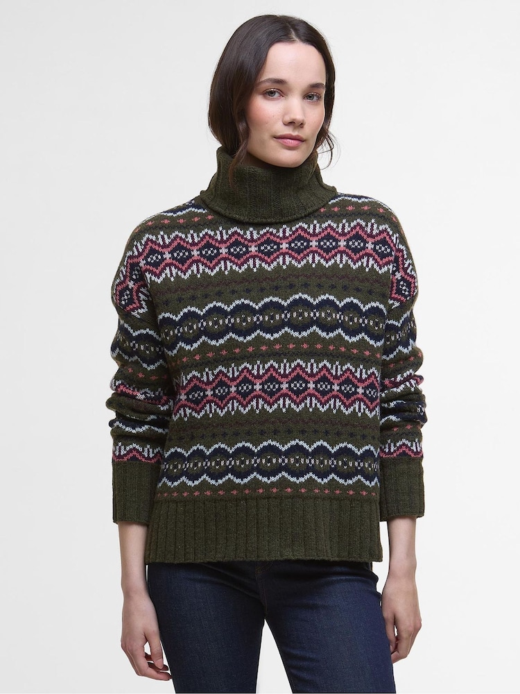 Barbour® Green Helen Knitted Jumper - Image 1 of 6