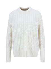 Barbour® White Belford Knitted Jumper - Image 8 of 8
