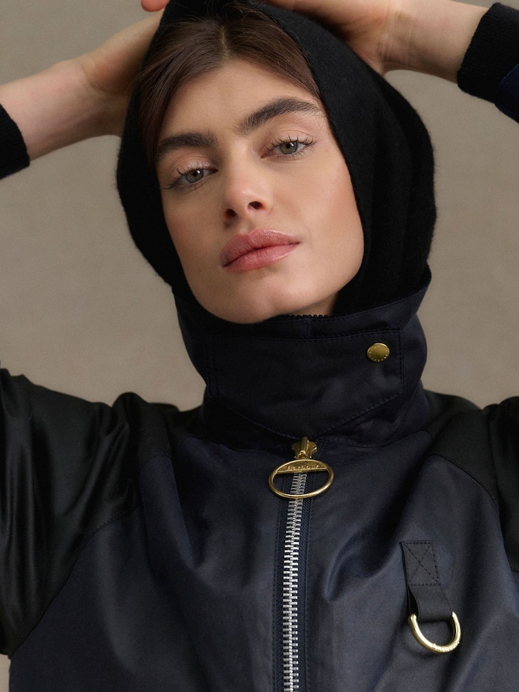 Barbour® Blue Kearton Wax Jacket - Image 2 of 11