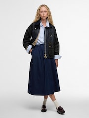 Barbour® Blue Kearton Wax Jacket - Image 5 of 11