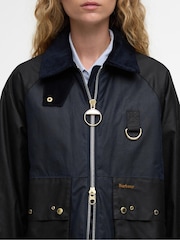 Barbour® Blue Kearton Wax Jacket - Image 7 of 11