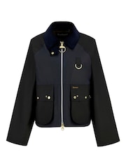 Barbour® Blue Kearton Wax Jacket - Image 9 of 11