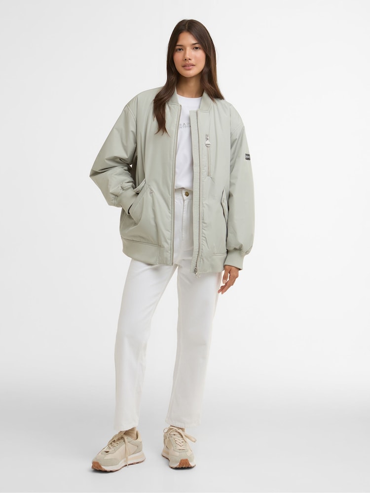 Barbour® International Glacier Grey Kuala Showerproof Jacket - Image 2 of 8 Barbour® International Glacier Grey Kuala Showerproof Jacket - Image 2 of 8