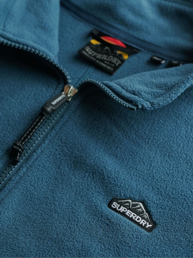 Superdry Blue Half Zip Polar Fleece - Image 5 of 5