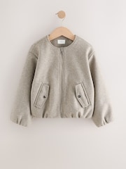 Gris - Bubble Hem Jacket With Wool (6-14yrs) - Imagen 1 de 5
