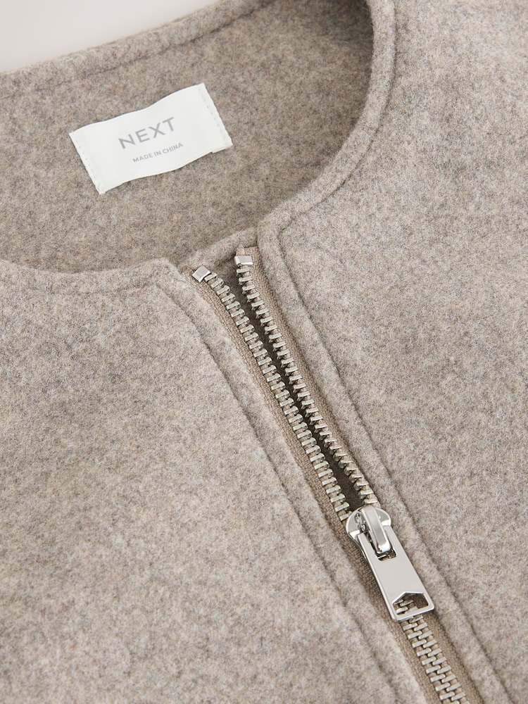 رمادي - Bubble Hem Jacket (6-14yrs) - صورة 9 من 9 رمادي - Bubble Hem Jacket (6-14yrs) - صورة 9 من 9