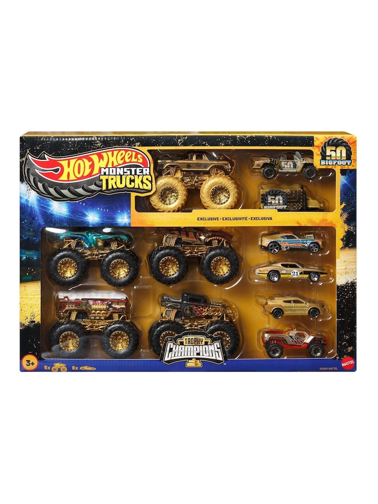 Mattel Games Hot Wheels Monster Trucks Trophy Champions Collection Multipack - Image 1 of 2