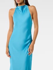 Forever New Blue Audrey Satin Backless Maxi Dress - Image 5 of 5